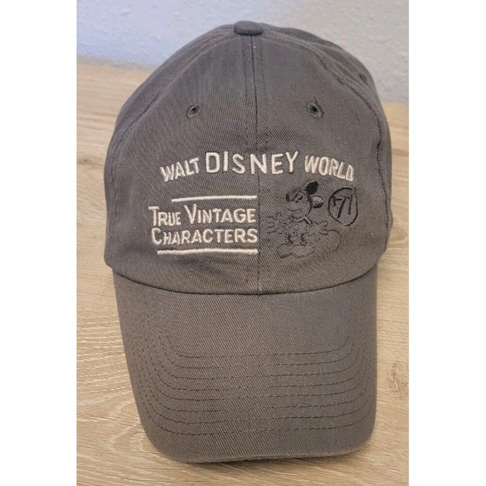 Walt Disney World True Vintage Characters '71 Gray StrapBack Adjustable Hat Cap